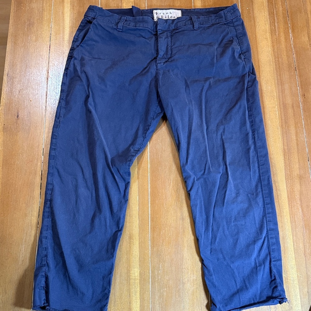 Frank & Eileen Navy Capris